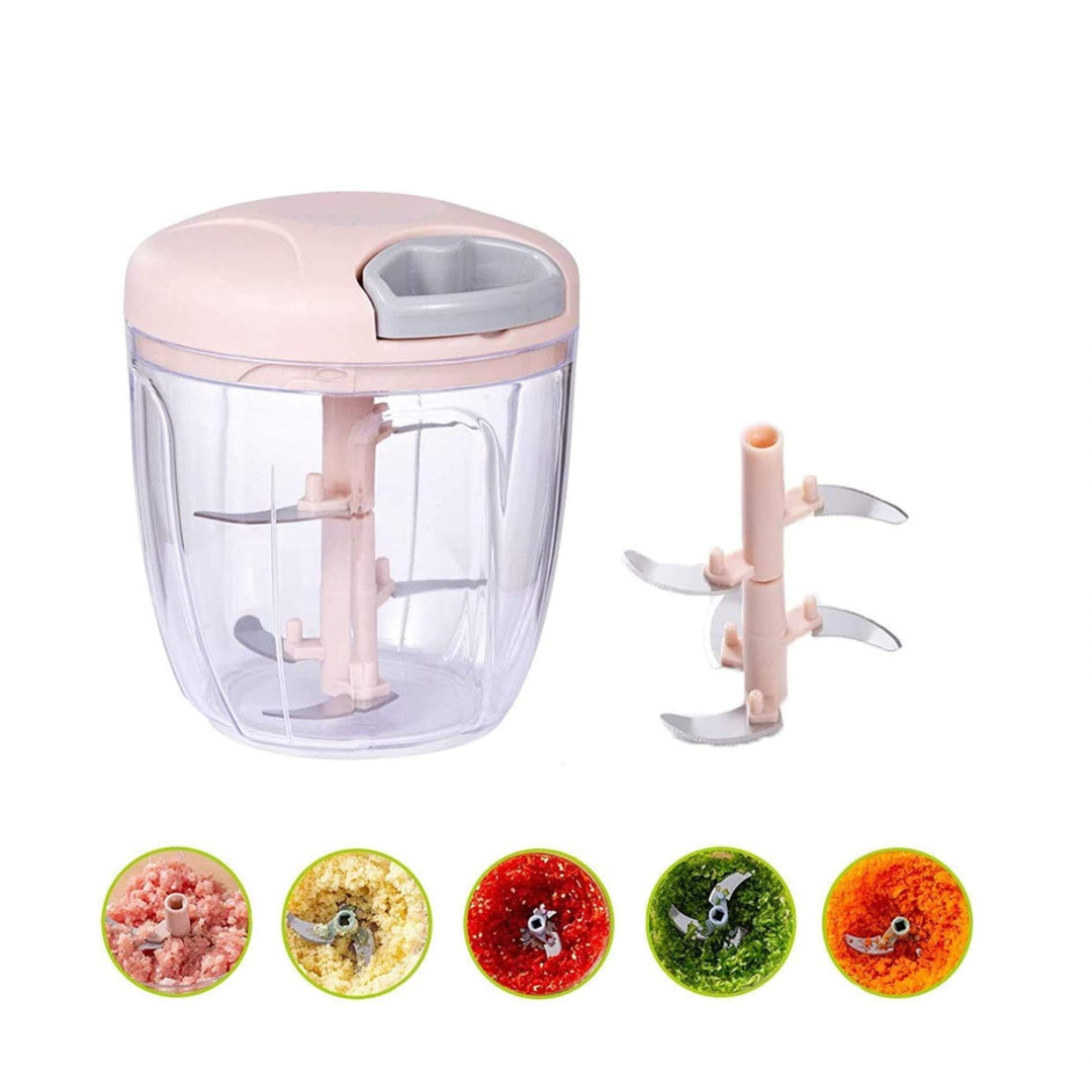 Hand-powered manual food chopper