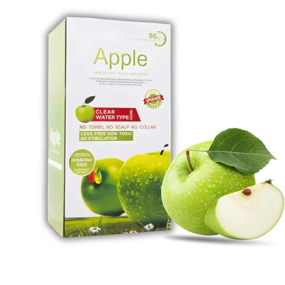 Apple 96 Ammonia-Free Black Hair Color Cream.